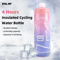 Insulated Cycling Water Bottle Gradient Color Road Bicycle Bottle 610ML Big Capacity Keep Cold MTB Kettle Bike Accessories
